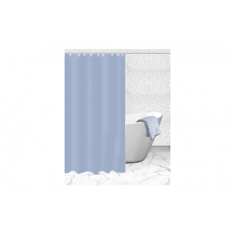 Cortina de baño poliester azul cielo 200 x 180 cm