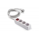 BASE MULTIPLE CON INTERRUPTOR BLANCO 3 TOMAS 5MT