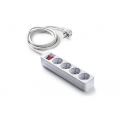 BASE MULTIPLE CON INTERRUPTOR BLANCO 4 TOMAS 5MT