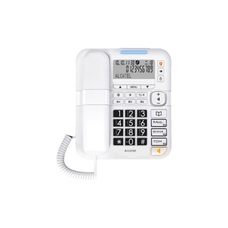 TELEFONO CON CABLE TECLAS GRANDES CON DISPLAY BLANCO