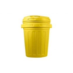 CUBO BASURA CON TAPA ROSCA 70 L AMARILLO