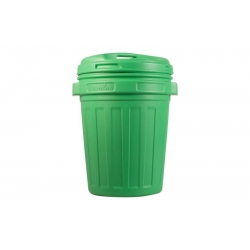 CUBO BASURA CON TAPA ROSCA 70 L VERDE