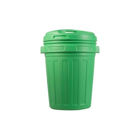 CUBO BASURA CON TAPA ROSCA 70 L VERDE
