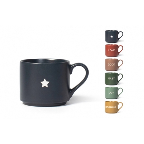 MUG NEW BONE CHINA COLOR/ESCRITURA 38 CL