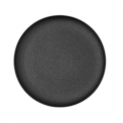PLATO PORCELANA BIDASOA NEGRO FOSIL LLANO 26 CM