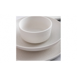 Plato porcelana bidasoa blanca fosil hondo 21 cm