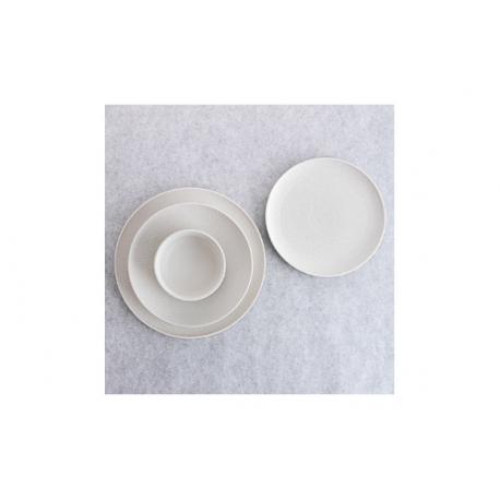 PLATO PORCELANA BIDASOA BLANCA FOSIL LLANO 26 CM