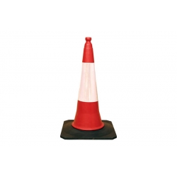 CONO SEñALIZACION BANDA REFLECTANTE 75CM POLIETILENO CAUCHO