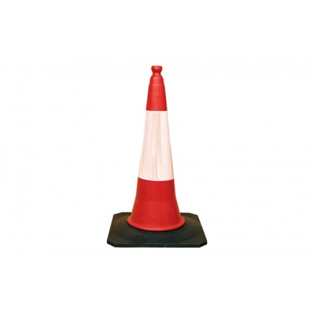 CONO SEñALIZACION BANDA REFLECTANTE 75CM POLIETILENO CAUCHO
