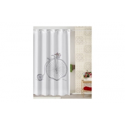 CORTINA BAñO ESTAMPADO BIKE 180 X 200 CM POLIESTER