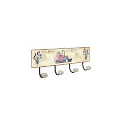 PERCHA PARED PORCELANA LAVANDA 2 4 POMOS