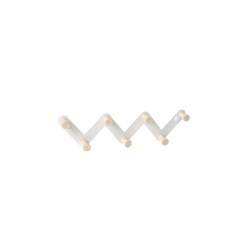 PERCHA PARED MADERA NATURAL 330 MM 7 GANCHOS BLANCA