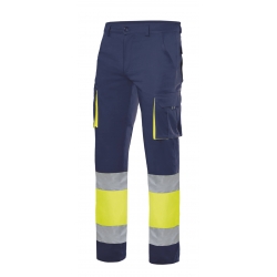 PANTALON ALTA VISIBILIDAD STRETCH MARINO AMARILL TALLA XL