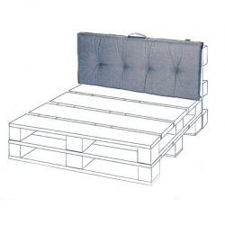 COJIN RESPALDO ALBA PARA PALET GRIS 120 X 47 X 7 CM