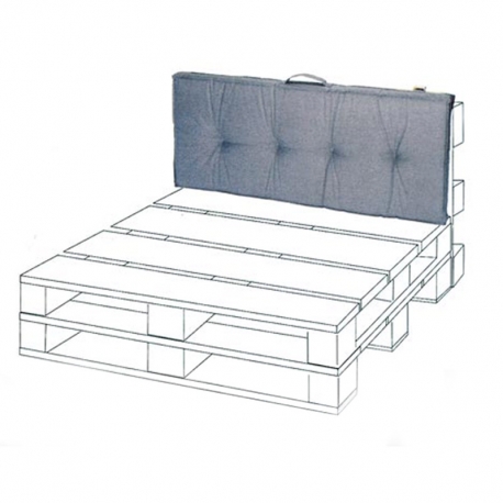 COJIN RESPALDO ALBA PARA PALET GRIS 120 X 47 X 7 CM