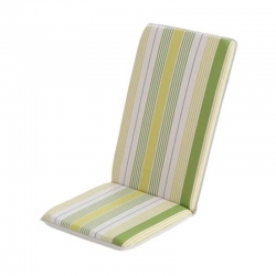 COJIN SILLA + RESPALDO SIENA ALGODON 122X49X6CM VERDE RAYAS