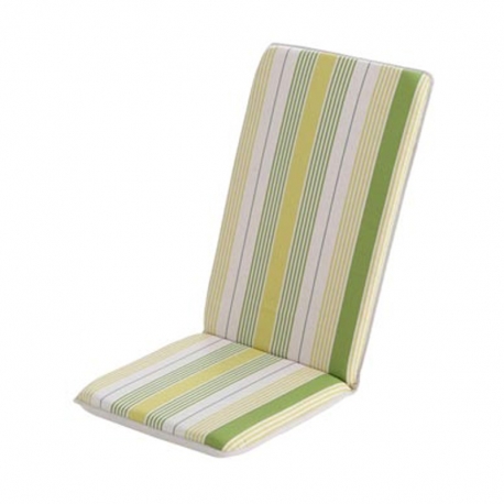 COJIN SILLA + RESPALDO SIENA ALGODON 122X49X6CM VERDE RAYAS