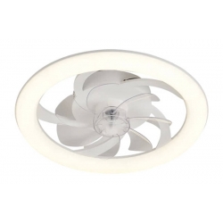 Ventilador de techo con plafon turbo air blanco 20w Ø50cm