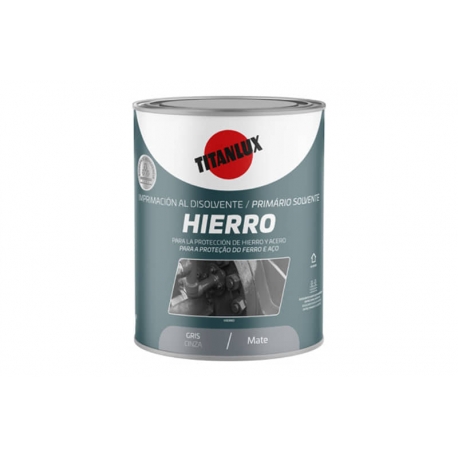 IMPRIMACION SINTETICA TITANLUX PARA HIERRO 750 ML GRIS