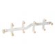 PERCHA PARED MADERA NATURAL 430 MM 10 GANCHOS BLANCO