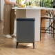 CUBO DE BASURA CON PATAS CURVER VERTO 54L AZUL PETROLEO