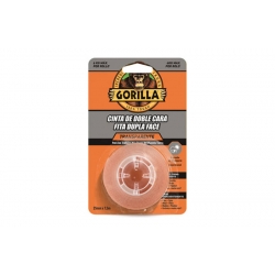 CINTA DOBLE CARA GORILLA 1,5 M X 25 MM TRANSPARENTE