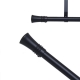 Barra de cortina metal 120-210 cm negro