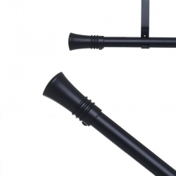 Barra de cortina metal 120-210 cm negro