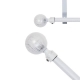 Barra de cortina metal 120-210 cm blanco decapado