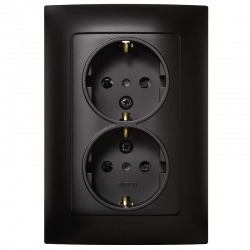 Doble base enchufe con tt simon s10 negro f1091459038