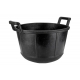 Carbonera de caucho bellota 30 l negra