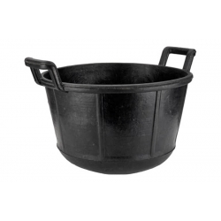 Carbonera de caucho bellota 30 l negra