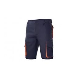 PANTALON CORTO MULTIBOLSILLOS VELILLA T 46 MARINO /NARANJA