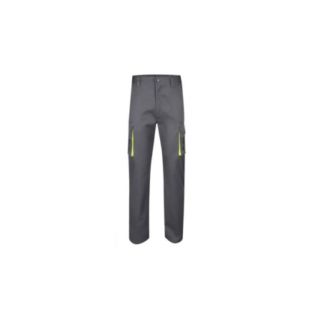 PANTALON STRETCH 240 GR FLUOR MATCH GRIS / AMARILL TALLA 46