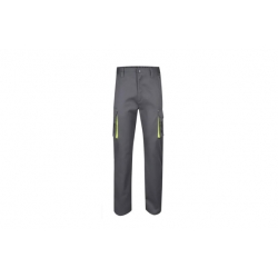 PANTALON STRETCH 240 GR FLUOR MATCH GRIS / AMARILL TALLA 38