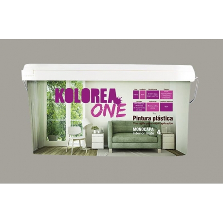 Pintura plastica kolorea interior monocapa one 4l gris pizarra