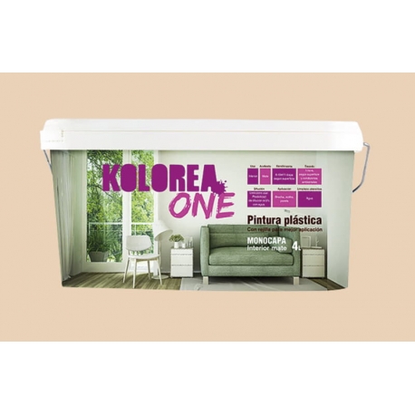 Pintura plastica kolorea interior monocapa one 4l arena