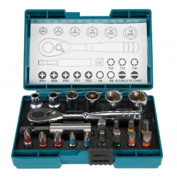 Set de puntas+llave carraca 21pcs makita b-54081