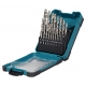 Estuche brocas cil.hss metal 19uds makita d-78352