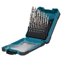 Estuche brocas cil.hss metal 19uds makita d-78352