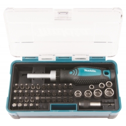 Set de puntas y vasos+llave carraca 47pcs makita b-36170