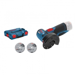 AMOLADORA ANGULAR A BATERIA BOSCH GWS 12V-76 PROFESSIONAL + L-BOXX 102 + ACCESORIOS