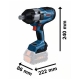 Atornillador de impacto a bateria bosch gds 18 v-1050 h + l-boxx 136