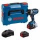 Atornillador de impacto a bateria bosch gds18v-1000c + 2x5,5pc + gal1880+lboxx