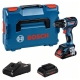 ATORNILLADOR A BATERIA BOSCH GSR 18V-90 C + 2 BATERIAS PROCORE 18V 4AH + CARGADOR RAPIDO GAL 18V-40 + L-BOXX 136