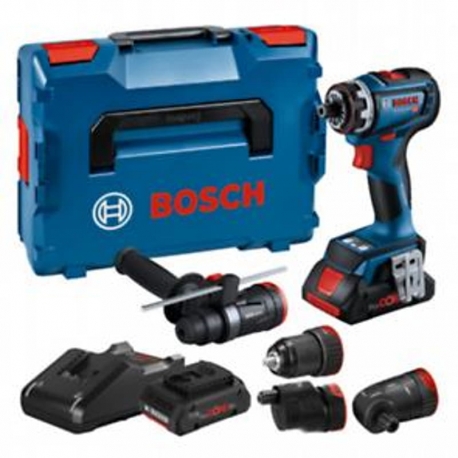 Atornillador a bateria bosch gsr18v-90fc + 2x4pc + fullset + gal + lboxx