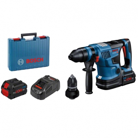 Martillo bosch biturbo bateria gbh18v-34cf + 2xpc5 , 5 + gal + porta + como + malet