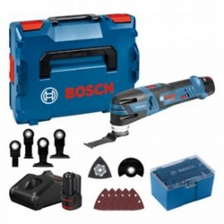 Multiherramienta a bateria bosch gop 12v-28 + 2 baterÍas 3,0 ah + l-boxx