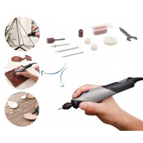 MULTIHERRAMIENTA CON CABLE EN FORMA DE BOLGRAFO DREMEL 2050 A€ 15 9A W , 15 ACCESORIOS
