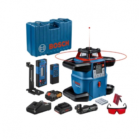 NIVEL LASER GIRATORIO BOSCH GRL 600 CHV + MALETIN + PROCORE18V 4AH + GAL 18V-40 + LR 60 + RC 6 + ACCESORIOS